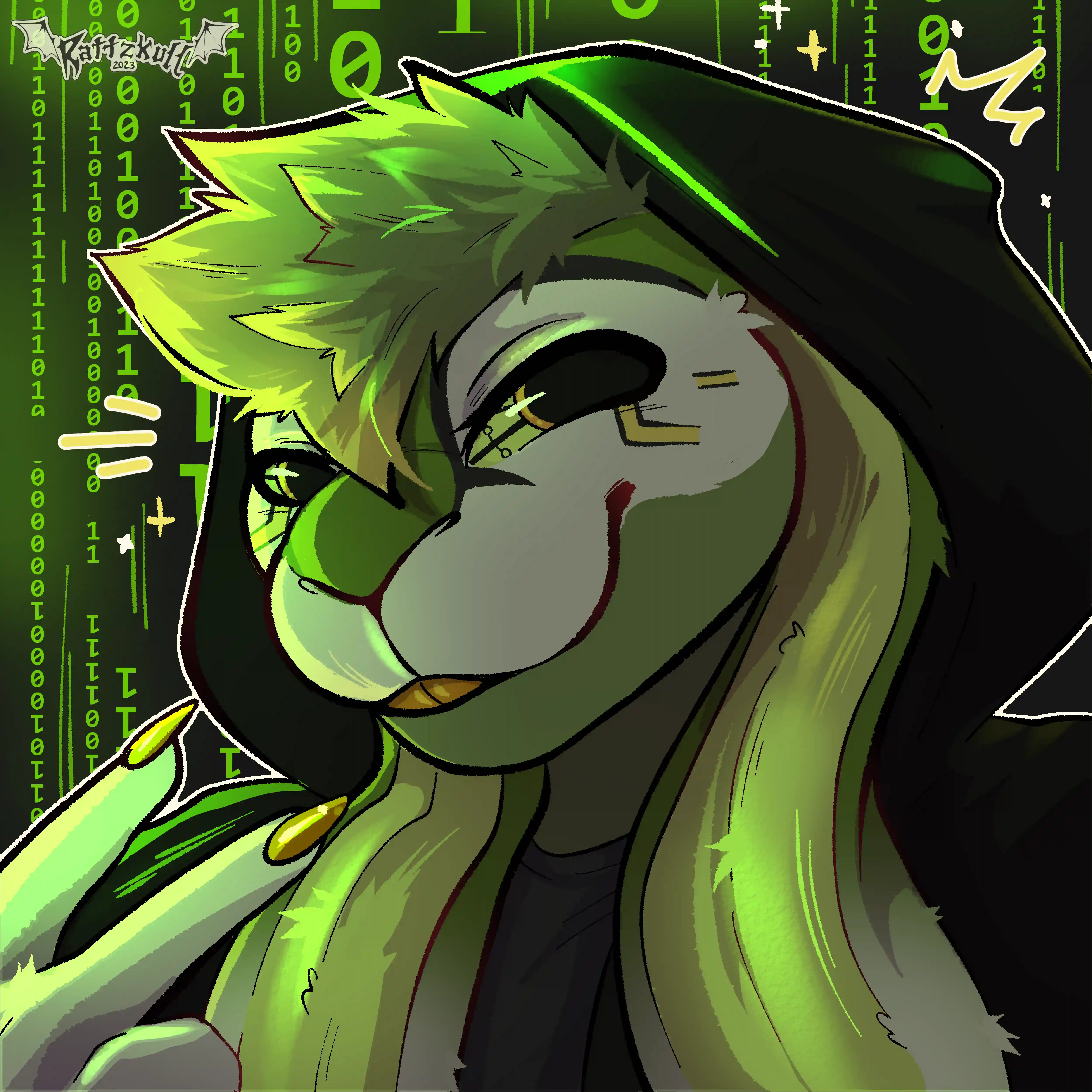 Headshot of Silent, the studio mascot